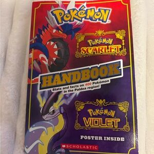 Pokemon Scarlet and Violet Handbook Scholastic Paldea Region Guide with Poster